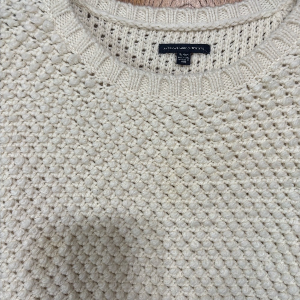 American Eagle Outfitters Textured Cream Sweater - Picture 2 of 7